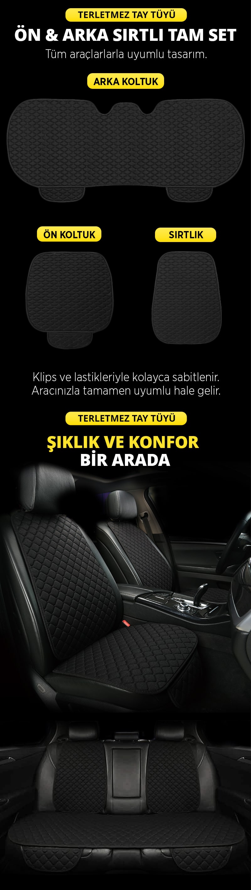 Oto Koltuk Minder Seti